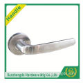SZD STLH-002 China Supplier Curved Lever Handle On Rose Satin Stainless Steel Door Handles